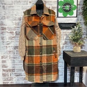 26 International flannel vest  Plaid women’s large